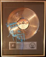 strip-plate style Ace Frehley platinum Award